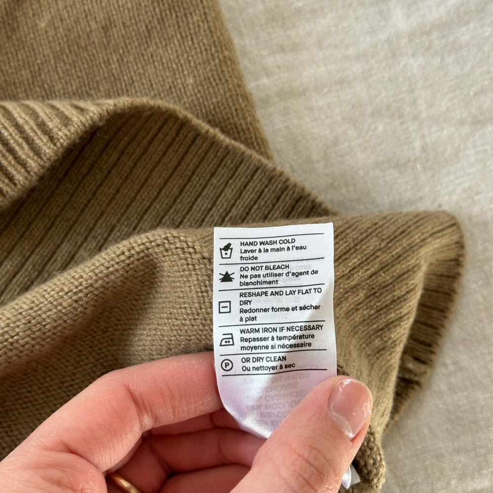 Tan V-Neck Sweater - Picture 11 of 12